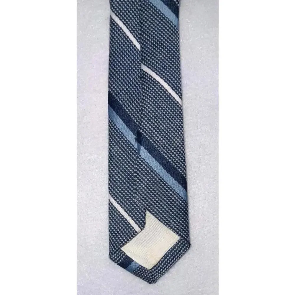 Vintage Prince Consort Golden Clasp Mens Tie Necktieck Blue Stripes